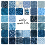 Vintage modré květy