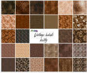 Vintage hnědé květy