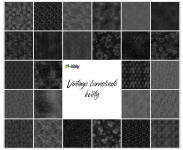 Vintage černošedé květy