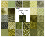 Vintage zelené květy