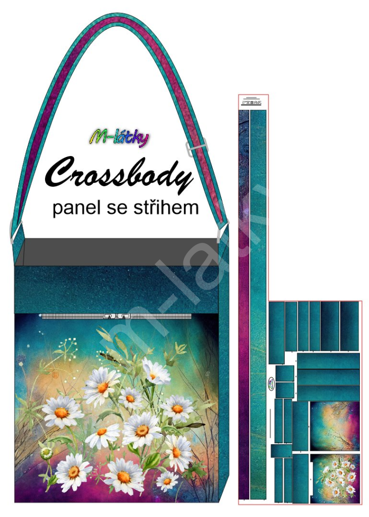 OB PanelCross body kabelka Dana malá kopretiny kočárkovina Návod