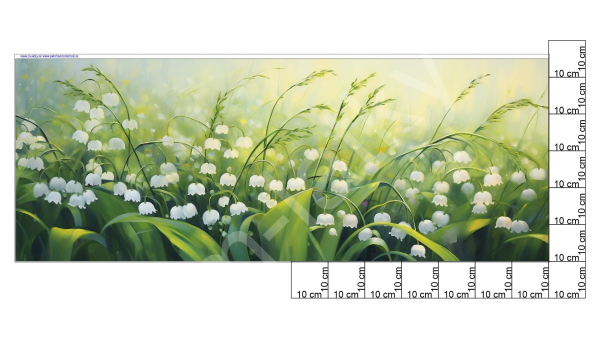 Panel  145 x 55 cm  - vlčí máky (1)