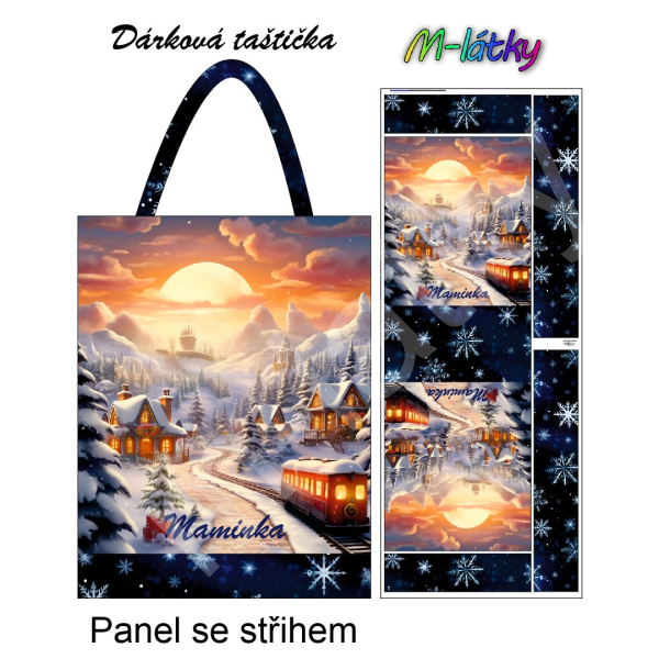 Panel - dárková taška - chlapec  - vánoce (1)