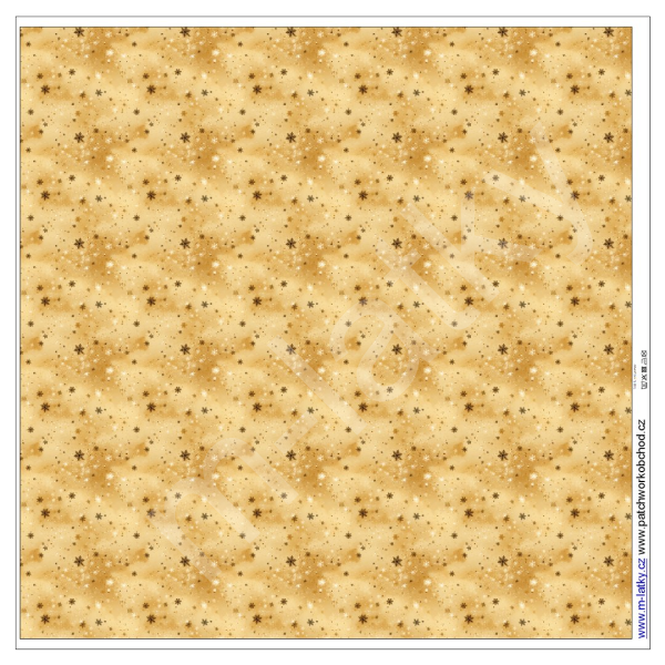 Panel k ušití  - dekorativní polštář - vločky - zadní díl (1)