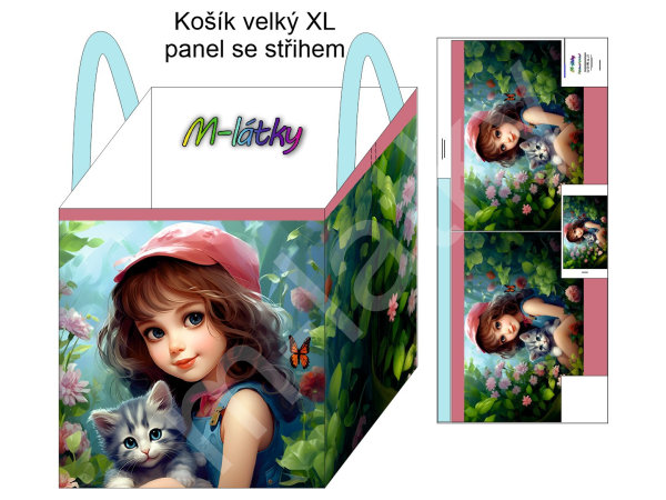 Panel k ušití - košík XL (na hračky, šicí nepořádek:) apod.) - hasiči (3)