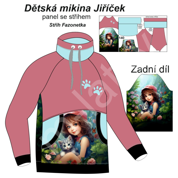F - Panel  - dětská mikina Jiříček (širší verze) - hasiči (16)