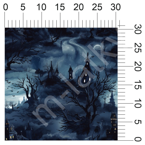 Vzor - vánoční vzor - lebky, kostry, hřbitov - halloween (1)