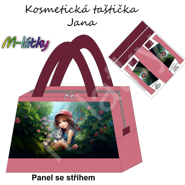Panel k ušití - kosmetická taštička Jana - kosmetika (7)