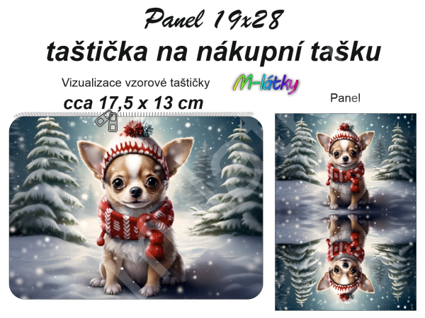 Panel - kapsička na nákupní tašku/kosmetická taštička - sněhuláci (1)