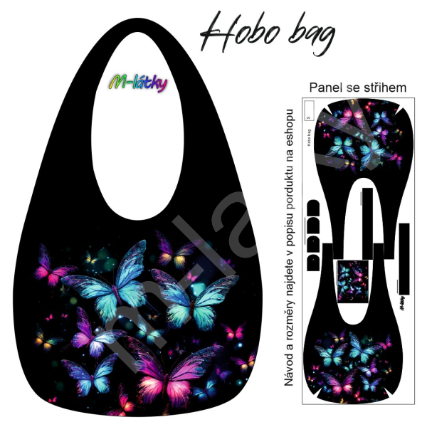Panel k ušití  - Hobo bag  (nákupní taška) - kůň (2)