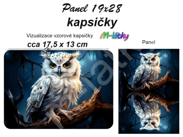 Panel - kapsička k nákupní tašce/kosmetická taštička - abstrakce (1)