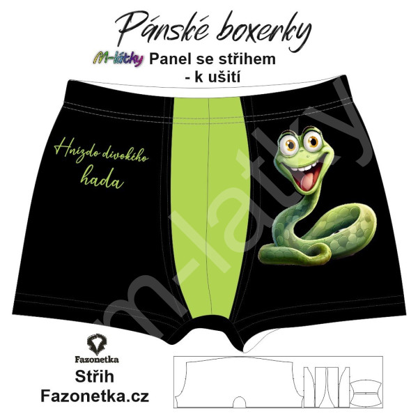 F - Panel k ušití  pánské pánské Boxerky - Veselé vánoce (3)
