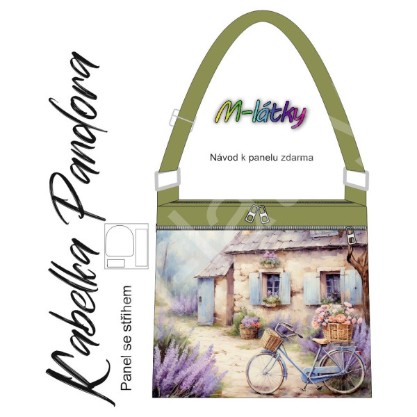 Panel k ušití - Crossbody kabelka Pandora - Provance - levandule (4)