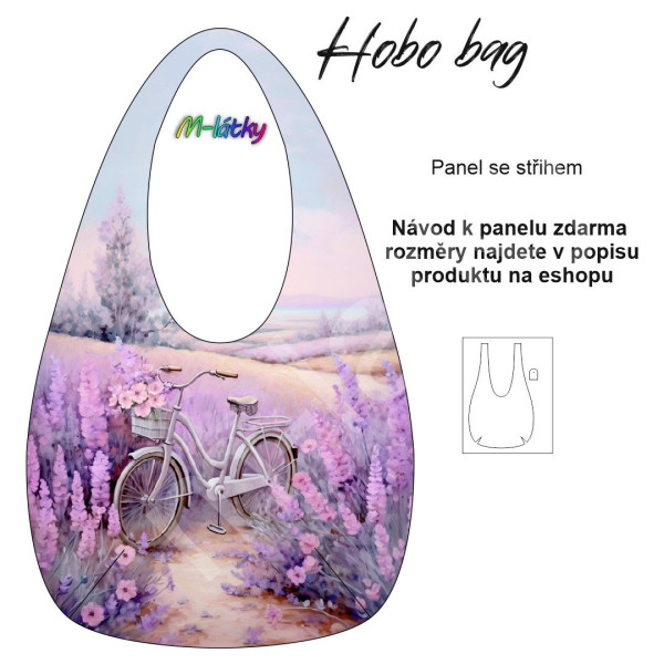 Panel k ušití  - Hobo bag  (nákupní taška) - sněhuláci (3)