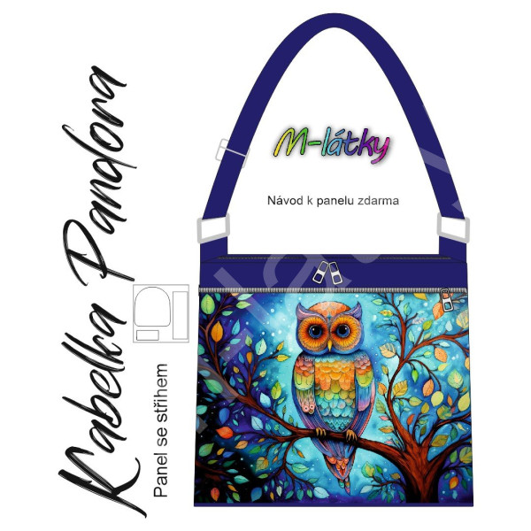 Panel k ušití - Crossbody kabelka Pandora - Provance - levandule (2)