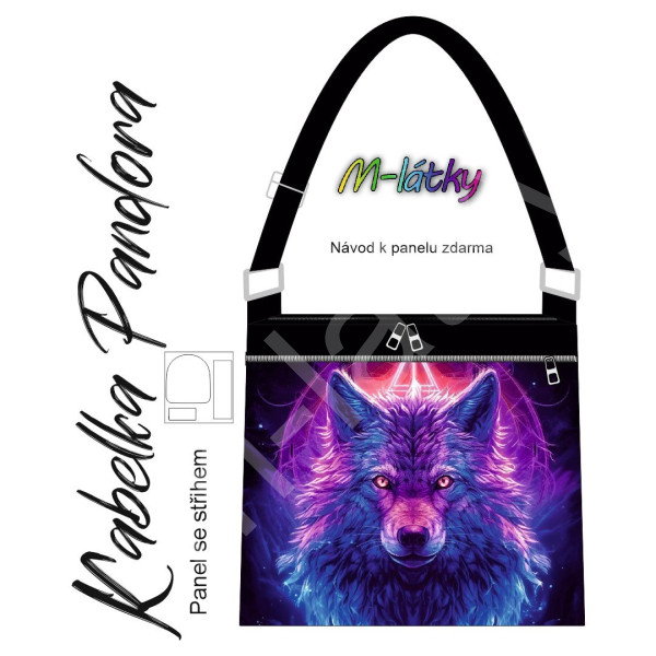 Panel k ušití - Crossbody kabelka Pandora - Pštros (2)