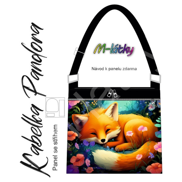 Panel k ušití - Crossbody kabelka Pandora - Pštros (3)