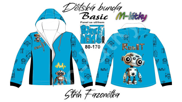 F - Panel dětská bunda Basic - fotbal (1)