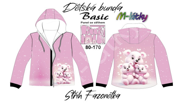 F - Panel dětská bunda Basic - Parní lokomotivy (1)