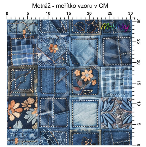 Vzor - falešný patchwork denim (1)
