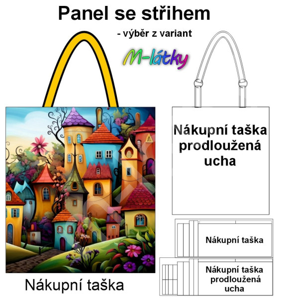 Panel k ušití  - nákupní taška/nákupní taška s prodluženými uchy - výběr z typu a materiálů  - Učitelka (1)