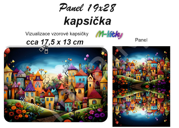 Panel k ušití - kapsička k nákupní tašce/kosmetická taštička - Učitelka (1)