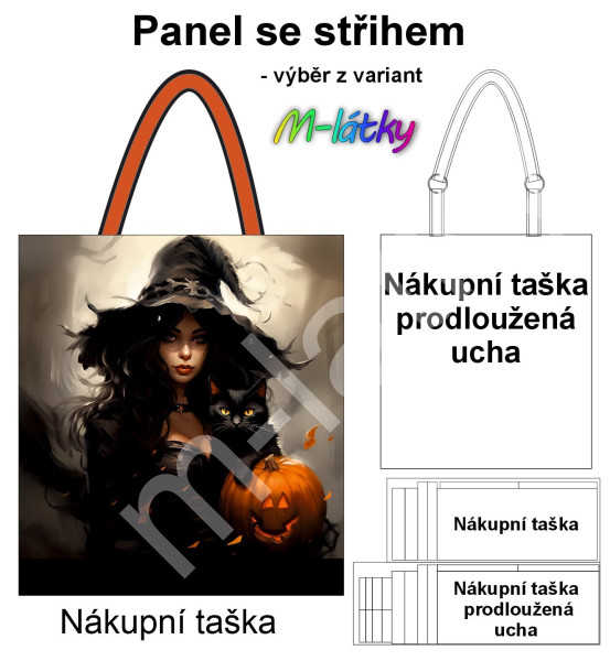 Panel k ušití  - nákupní taška/nákupní taška s prodluženými uchy - výběr z typu a materiálů  - Ovce (2)