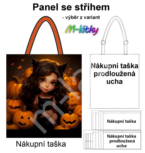 Panel k ušití  - nákupní taška/nákupní taška s prodluženými uchy - výběr z typu a materiálů  - Ovce (2)