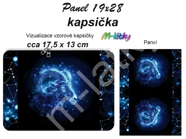 Panel k ušití - kapsička k nákupní tašce/kosmetická taštička - (1)
