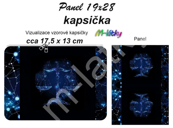 Panel k ušití - kapsička k nákupní tašce/kosmetická taštička - (1)