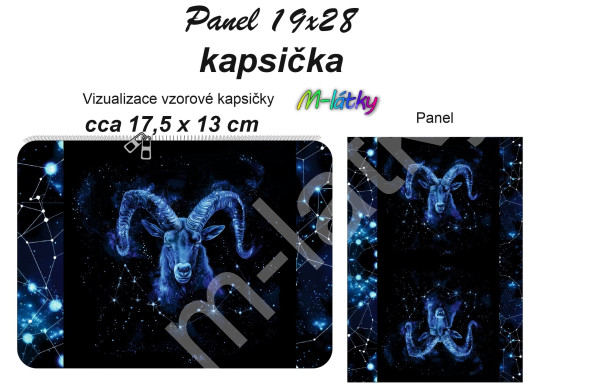 Panel k ušití - kapsička k nákupní tašce/kosmetická taštička - (1)