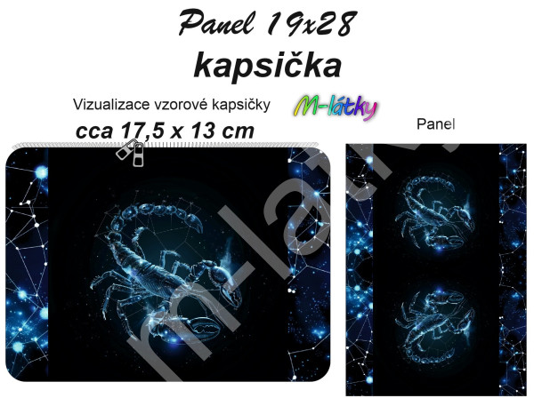 Panel k ušití - kapsička k nákupní tašce/kosmetická taštička - (1)
