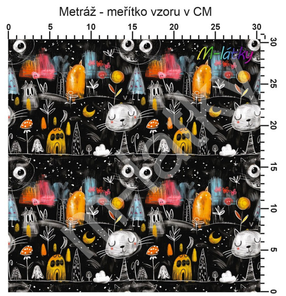 Vzor - Malované  kočky (1)