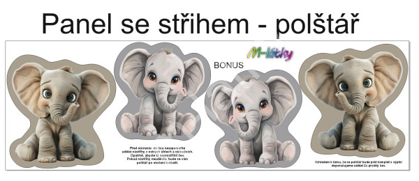 Panel k ušití  - 3D dekorativní polštář - Drak (2)