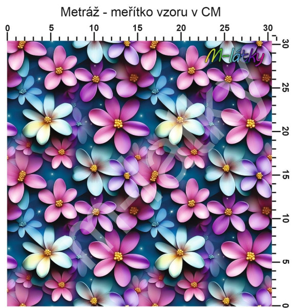 Vzor - 3D květy (1)