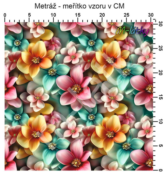 Vzor - 3D květy (1)