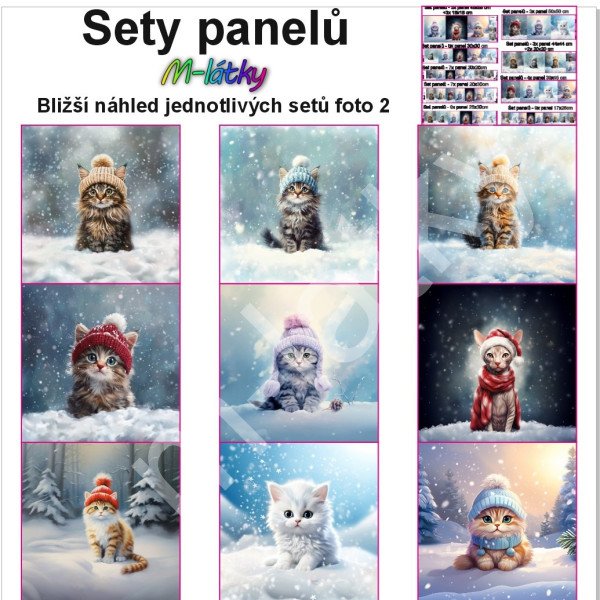Set panelů dle výběru - Vánoční psi (1)
