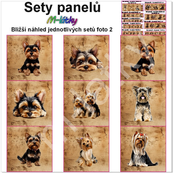 Set panelů dle výběru - Francouzský buldoček (1)