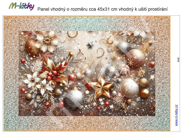 Panel k ušití - cca 45x31 cm (prostírání) - Holčička s medvědy (1)