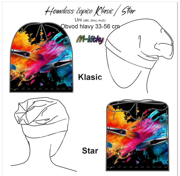 UNI Homeless čepice Star/Klasic - zimní vesnička (1)