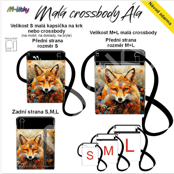 Panel - Taštička Ála (obal na mobil) - Liška (3)