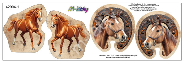 Panel k ušití  - 3D dekorativní polštář velikost L - Kůň (2)