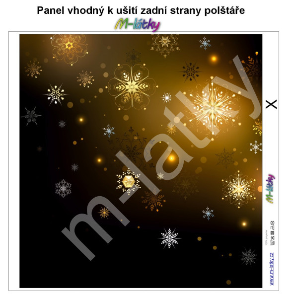 Panel k ušití  - dekorativní polštář - zadní strana - k dezénu Vánoce (1)