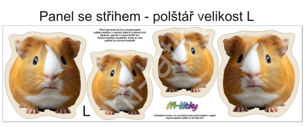 Panel k ušití  - 3D dekorativní polštář velikost L - Kapybara (2)