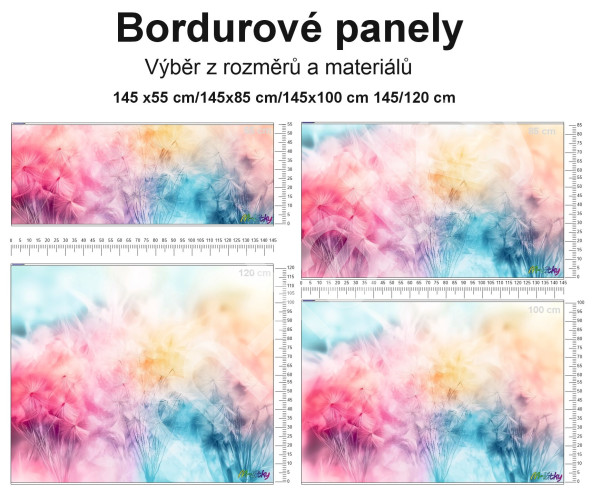 Panel bordura  -  šíře x 55/85/110/120 cm - kočky (1)