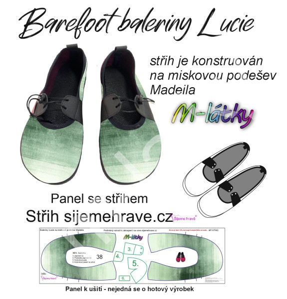 K - Panel Barefoot  - baleriny Lucie - velikost 37-42 - magické vážky (1)