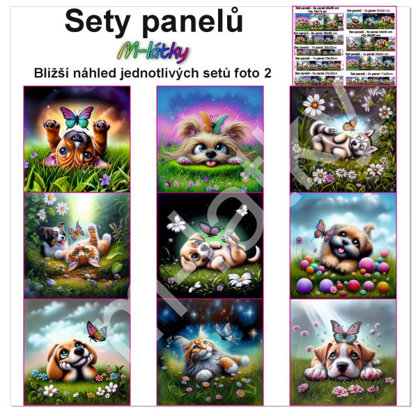 Set panelů dle výběru - holčičky se zvířátky (1)