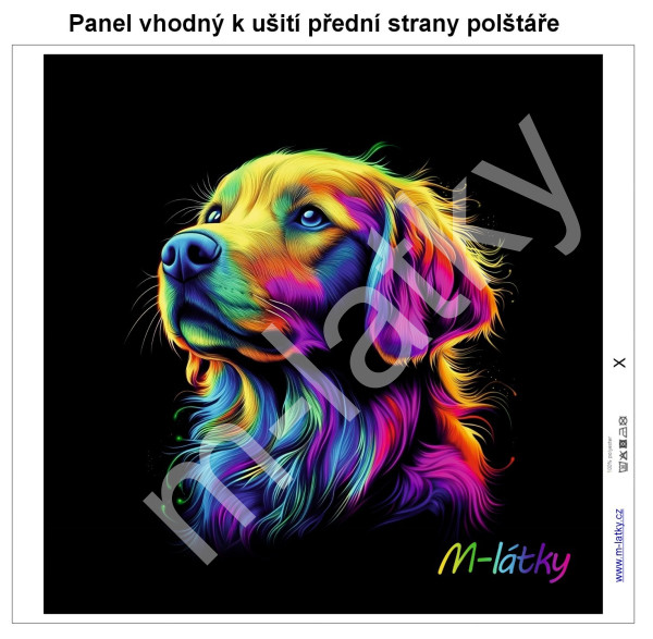 Panel k ušití  - dekorativní polštář - štika (1)