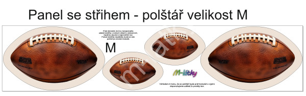 Panel k ušití  - 3D dekorativní polštář velikost M - tlapka hnědá (2)