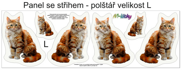 Panel k ušití  - 3D dekorativní polštář velikost L - Amorek (2)